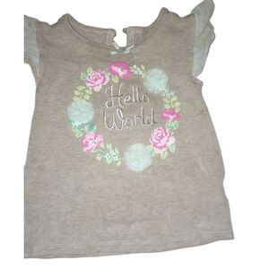 Hello world graphic grey toddler top size 18m